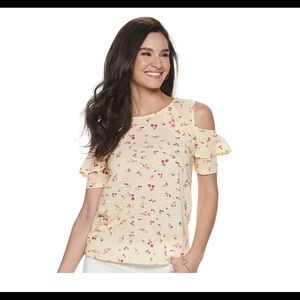 NWT Women’s Juicy Couture ruffle-shoulder size S